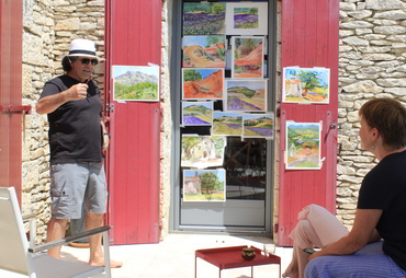 Yves Larocque art instructor of our painting workshops in Provence open to artists of all levels