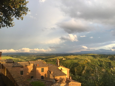 Landscape subject during our plein air painting workshop in Tuscany Italy