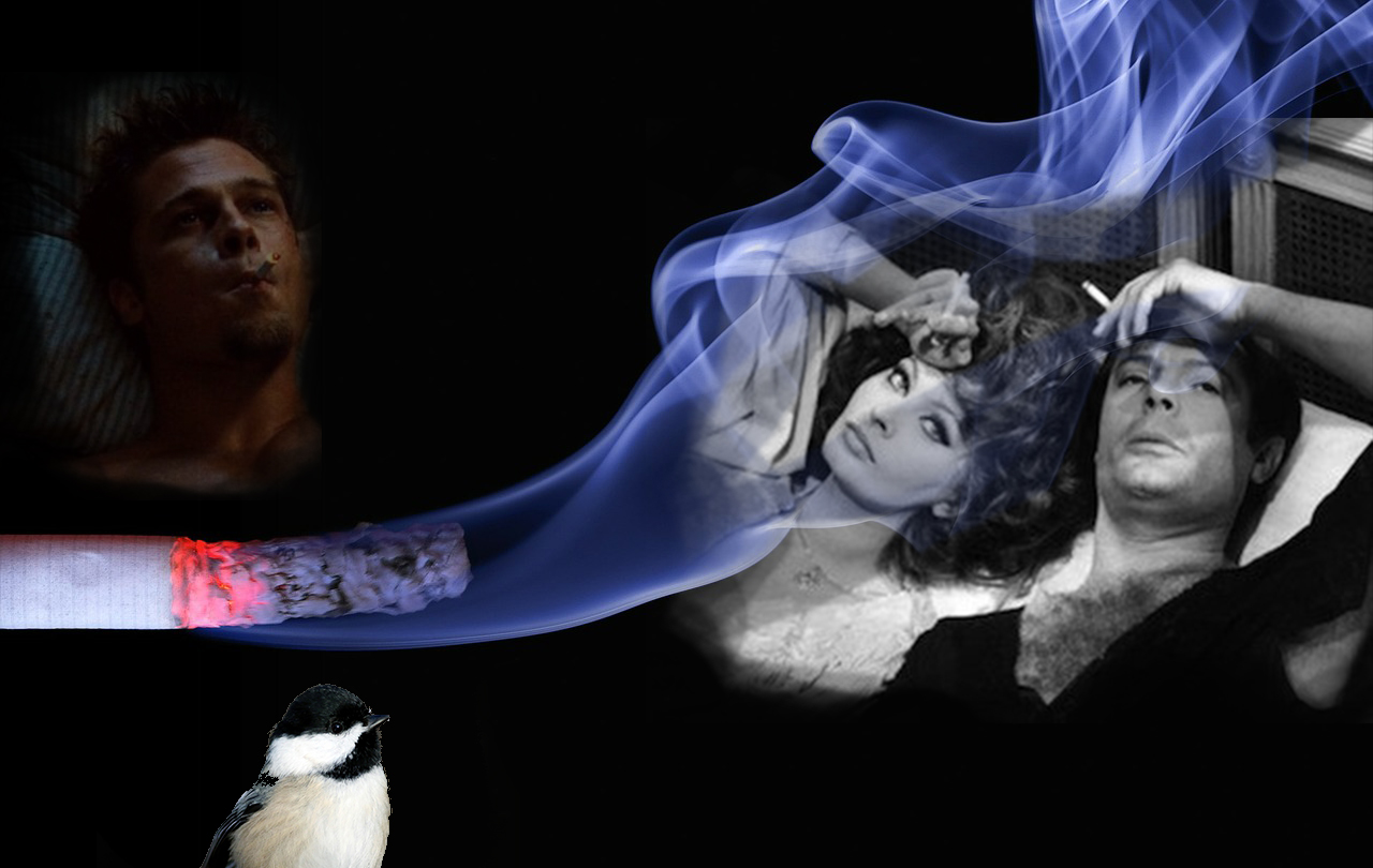 Couple smoking in image of Walk the Arts blog Art and Being