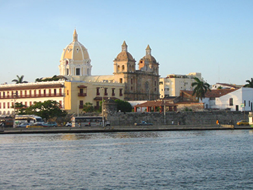 View of Bay of Cartagena during Walk the Arts winter holidays and workshop for foodies and artists