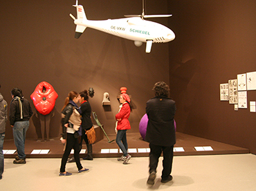 Group with plane at the MoMa during Walk the Arts New York Trip from Ottawa