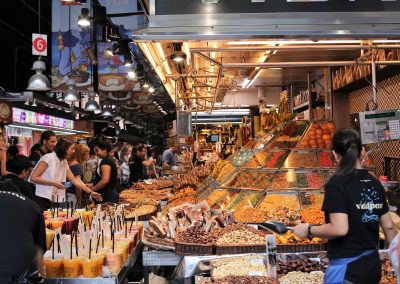Market in Barcelona visited during Walk the Arts painting workshops in Provence France and Barcelona Spain