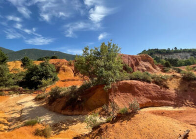 A view of the Colorado Provencal to be painted by the participants of an art retreat in Southern France offered by Walk the Arts