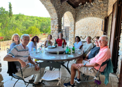 A group of participants of an art retreat in Southern France offered by Walk the Arts